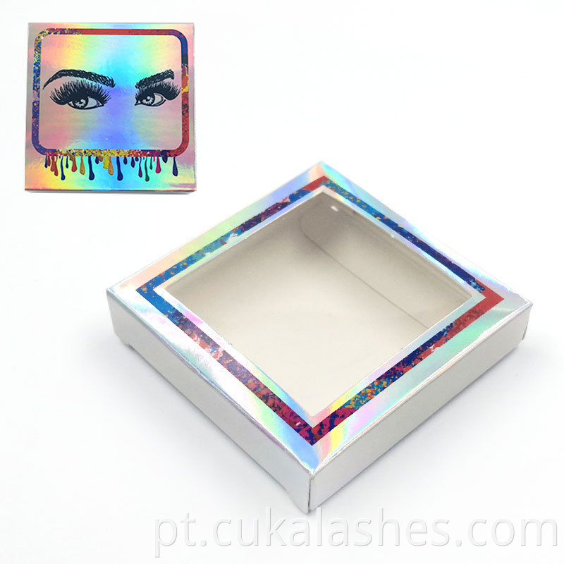 Square Holographic Lash Box